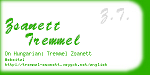 zsanett tremmel business card